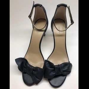 Black Bow Peep Toe Heel
